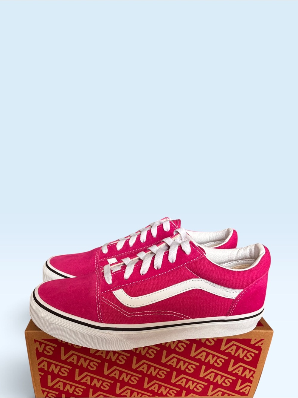 Vans Old Skool Sneakers Big Kids Size 5.5Y (Will Fit Size 7 Women) NEW Fuschsia